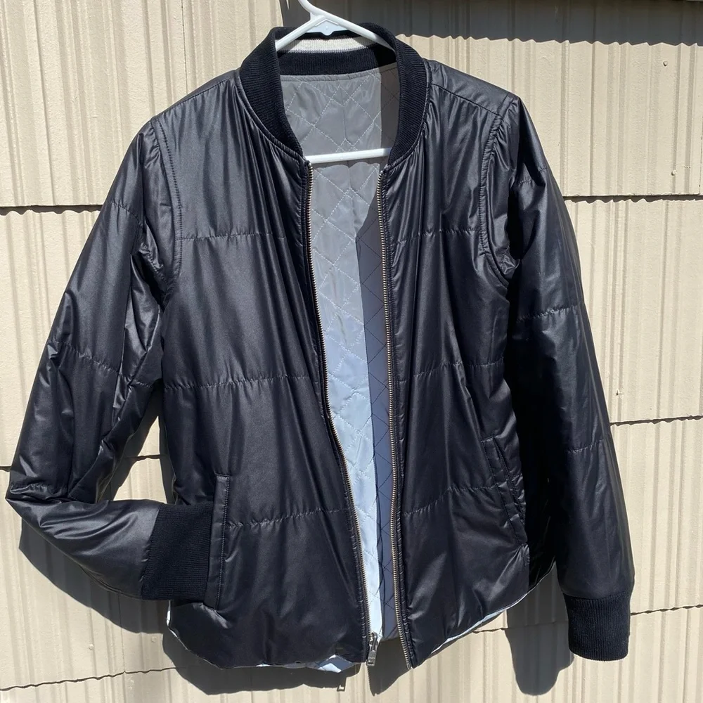 Athleta Reflective Reversible Bomber Jacket - Picture 8 of 11